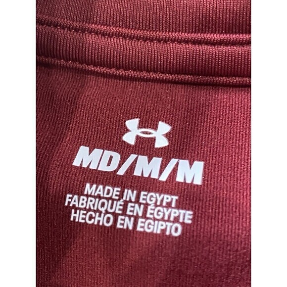 Under Armour SET (2) Sz M Red Pink Cold Gear Compression Mock Neck Base Layer - Picture 6 of 7